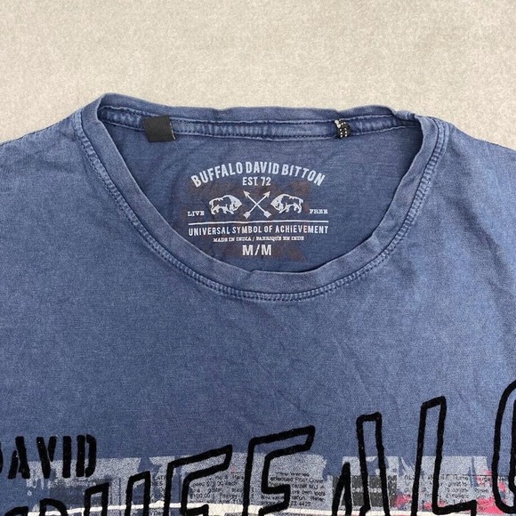 David Buffalo Bitton Graphic Tee Thrifted Vintage Style Size M - Picture 10 of 11